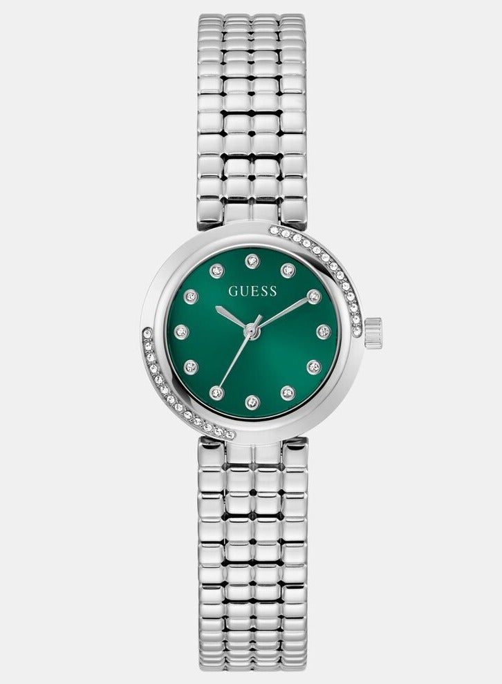 GUESS Ladies Silver Tone Analog Watch - Image 1