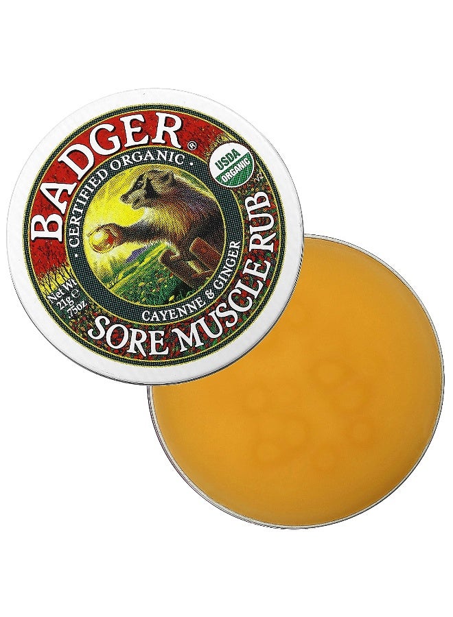 Badger, Organic Sore Muscle Rub, Cayenne & Ginger, 0.75 oz (21 g) - Image 5