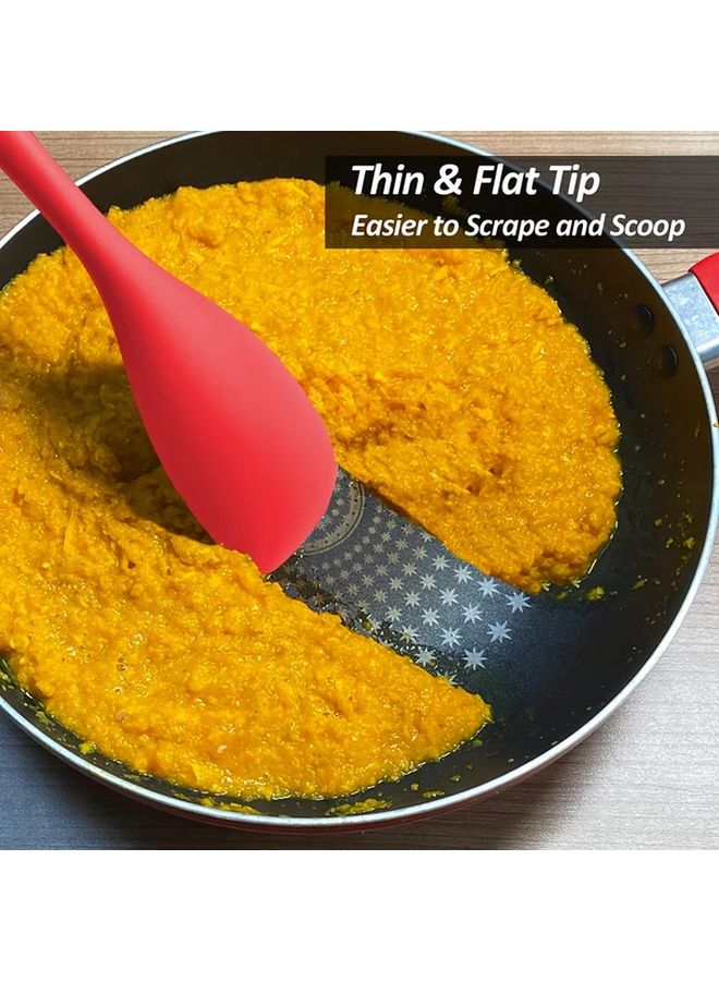 1pc Silicone Heat Resistant Non Stick Spatula Spoon Durable Easy Clean Kitchen Tool - Image 5