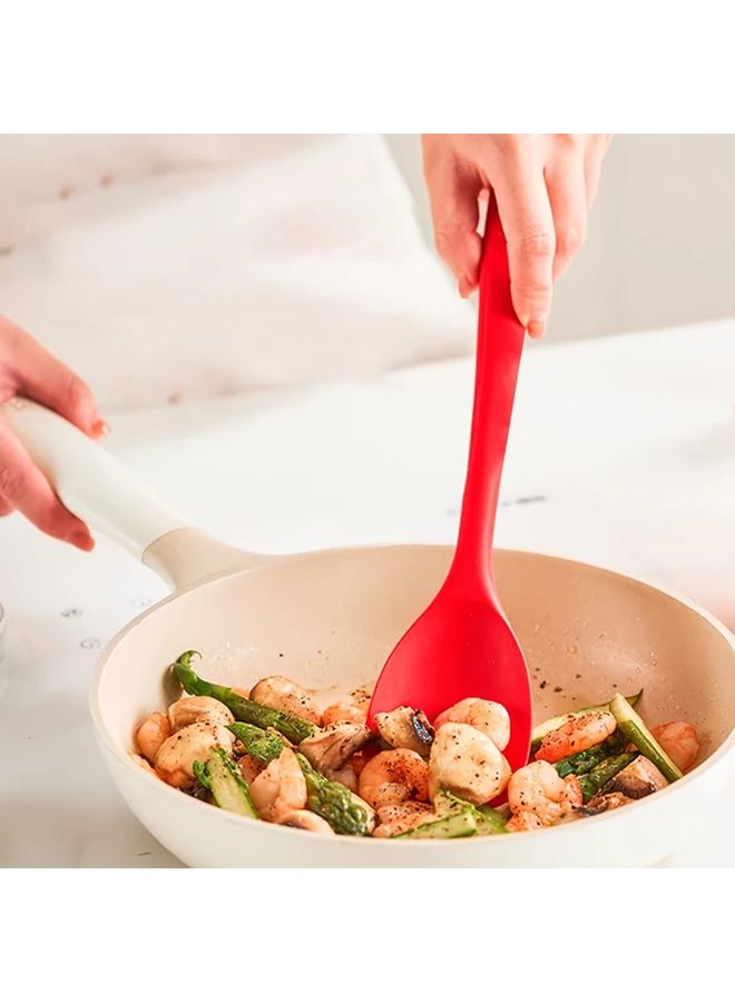 1pc Silicone Heat Resistant Non Stick Spatula Spoon Durable Easy Clean Kitchen Tool - Image 4
