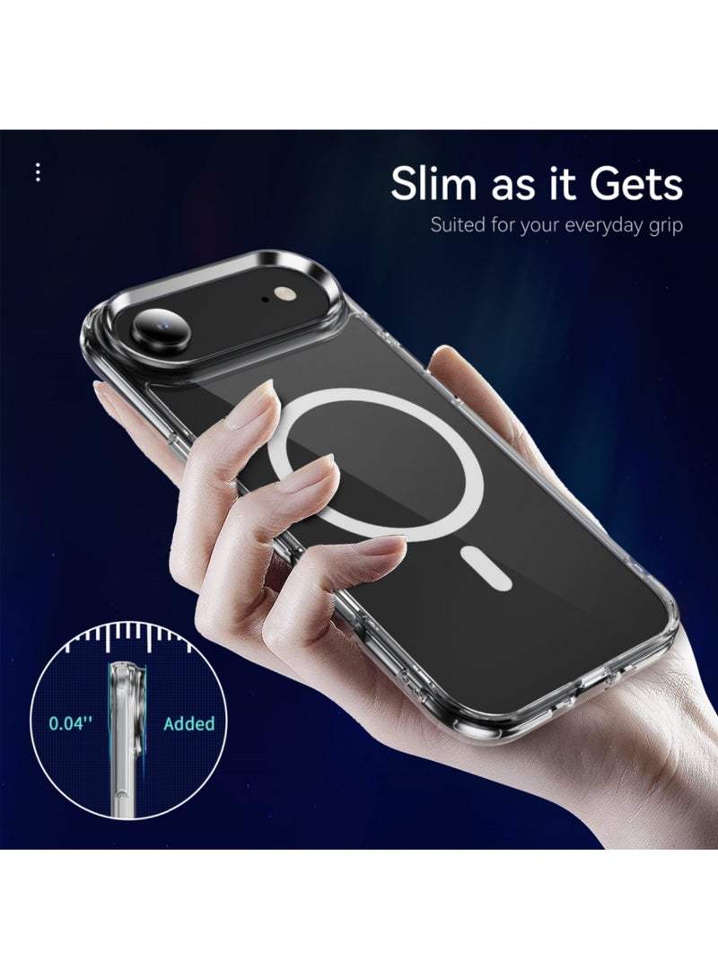 DUSALA for iPhone Air Magnetic Case, [Compatible with Magsafe][Anti-Yellowing][Mil-Grade Protection] Shockproof Magnetic Phone Cover for iPhone Air (Clear) - Image 5
