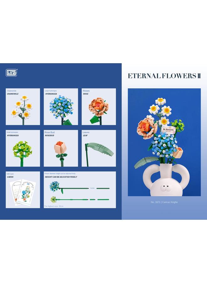 Bluejw Loz1657 Romantic Love Sea Small Particles Bouquet Building Blocks Hand Assembled Diy Toy Gift - Image 1