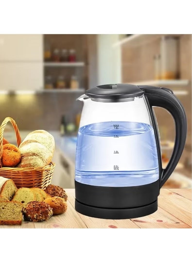 Denx 1.8 L Glass Electric Kettle – 1500W Rapid Boil, Automatic Shut-Off, BPA-Free, Durable & Stylish for Home, Office & Kitchen, Easy to Clean, Fast Heating, Safe & Convenient - Image 5