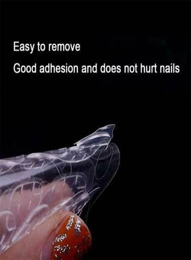 AIYI V-Shaped Coffin Nails White French False Fake Nails With Nail Glue Stickers Natural (Pack Of 24) - Image 3
