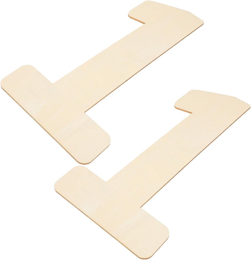 Temp resistant SEWACC Unfinished Wood Number Signs Large Blank Wooden Home Decor Party Hanging Signs for DIY Wedding Wall Decorations 2pcs Natural Wood Color Cleaner resistant - Image 1