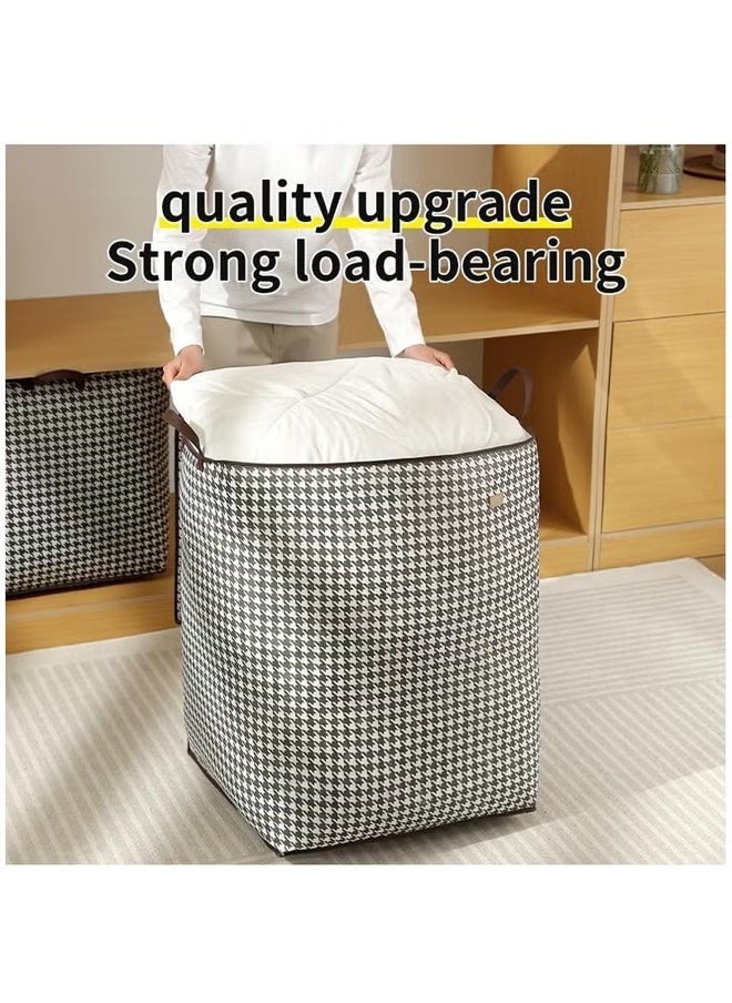 Generic Large Storage Bag Waterproof Clothing Storage Bins Foldable Closet Organizers Storage Containers Zipper Bag Handle Zipper Design for Clothing Blanket Comforters Bed Sheets Pillows and Toys (140L)  - Image 5
