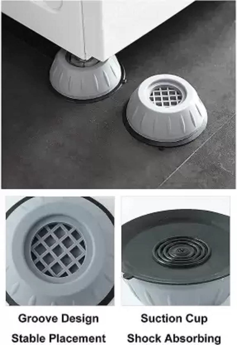 Shopfleet Shopfleet Washing Machine Anti Vibration Pads with Suction Cup 4 Pcs Washing Machine Dryer Refrigerator Shock Absorber Leveling Feet Anti Walk PadsMulticolor  - Image 3