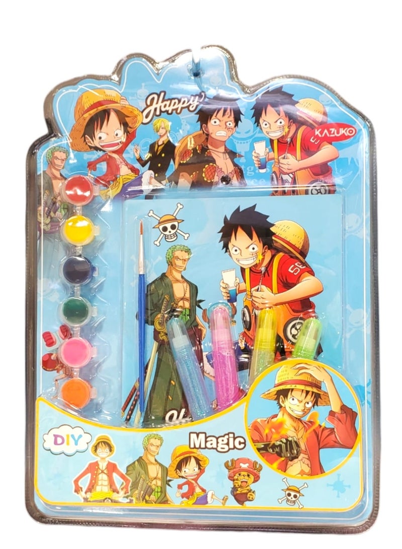 NATIONAL GIFT WORLD COMMERCIAL One Piece Coloring Book Watercolor and Regular Colors