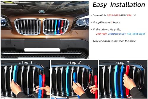 RPERZ Grille color stripes Compatible with bmw accessories 2023 2024 X1 u11 accessories front kidney large grilles 5-Beam - Image 3