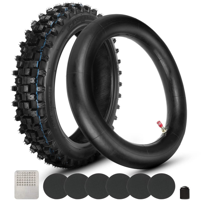 GREHUA 30012 8010012 Dirt Bike Tire Inner Tube 12 Inch Rear for SSR 90cc 110cc 125cc PW80 CRF70 CRF110 XR70 KLX110 KX65 TTR90 TTR110 JR80 Baja DR70 Coolster QG214 Off Road Motocross Heavy Duty