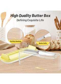 Oasisgalore Airtight Butter Dish with Lid and Knife and Knife Keep Butter Fresh, Easy Scoop  - Image 4