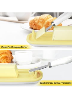 Oasisgalore Airtight Butter Dish with Lid and Knife and Knife Keep Butter Fresh, Easy Scoop  - Image 3