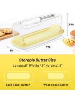 Oasisgalore Airtight Butter Dish with Lid and Knife and Knife Keep Butter Fresh, Easy Scoop  - Image 2