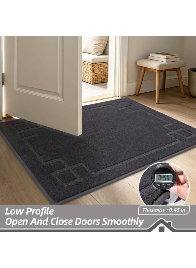 BEQHAUSE Door Mat 32" x 48", Non-Slip Door Mats Indoor Entryway Rugs Washable Low-Profile Absorbent and Stain Resist Floor Mats, Dog Door Mat for Front Back Door, Muddy Wet Shoes & Paws, Dark Grey - Image 5