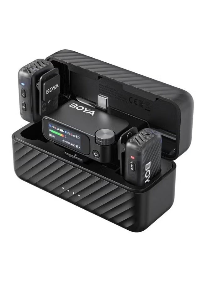 BOYA BOYAMIC 2 Wireless Microphones for Android/Camera/Tablets, AI Noise Cancellation, 32-bit Float 8GB Internal Recording, AMOLED Touchscreen, 984ft 54h Battery with Charging Case (Built-in Mic Only) - Image 2
