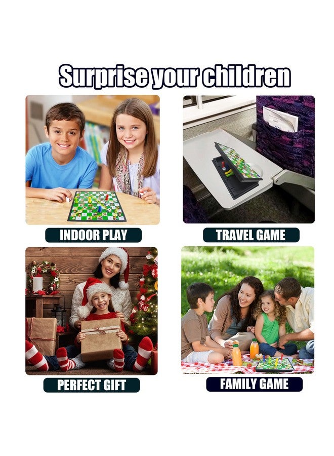 KIDAMI Magnetic Snakes and Ladders Board Game Set, Folding Portable Design and Light-Weight, Travel Game Set Gift for Kids and Adults - Image 5