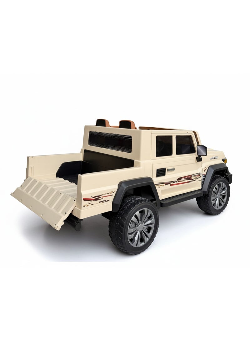 TOYOTA Electric Toyota Land Cruiser Pickup Ride-On Car for Kids | 12V Battery | 4 Motors | Dual Seats | LED Lights | Bluetooth | Remote Control - Image 5