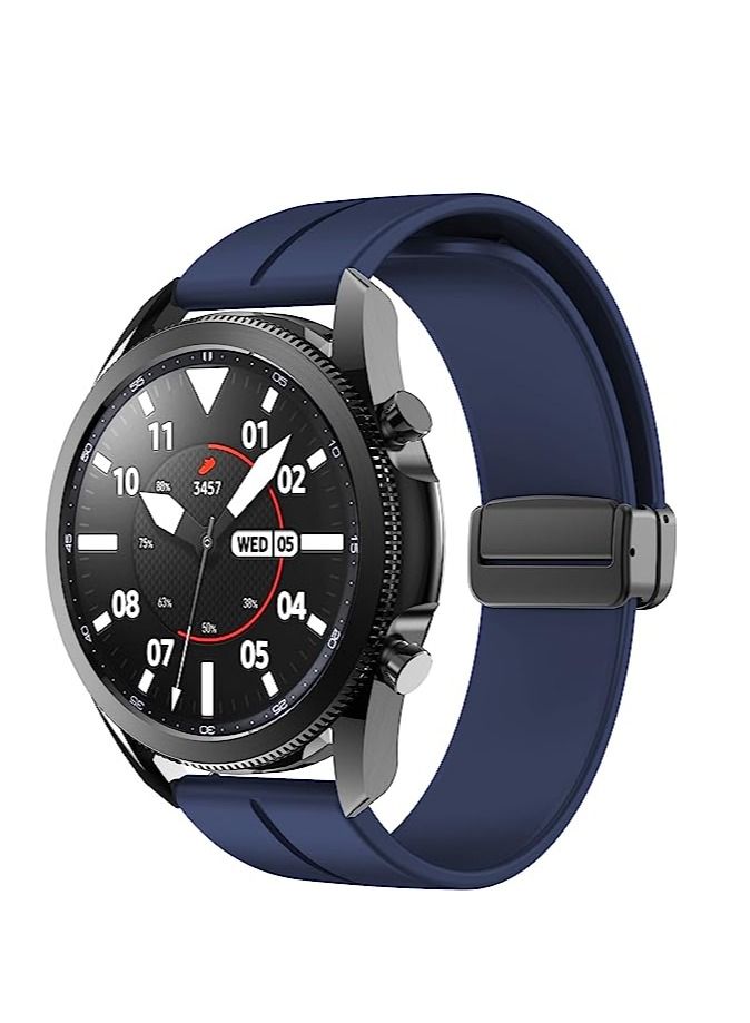20mm Silicone Strap With Magnetic Folding Buckle  For Oraimo Watch 2 Pro OSW-32- Smart Watch Blue
