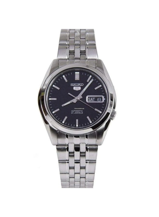 Seiko سايكو 5 SNK361K1 – ساعة أوتوماتيكية من الفولاذ المقاوم للصدأ للرجال – قرص أسود – 37 مم - Image 1