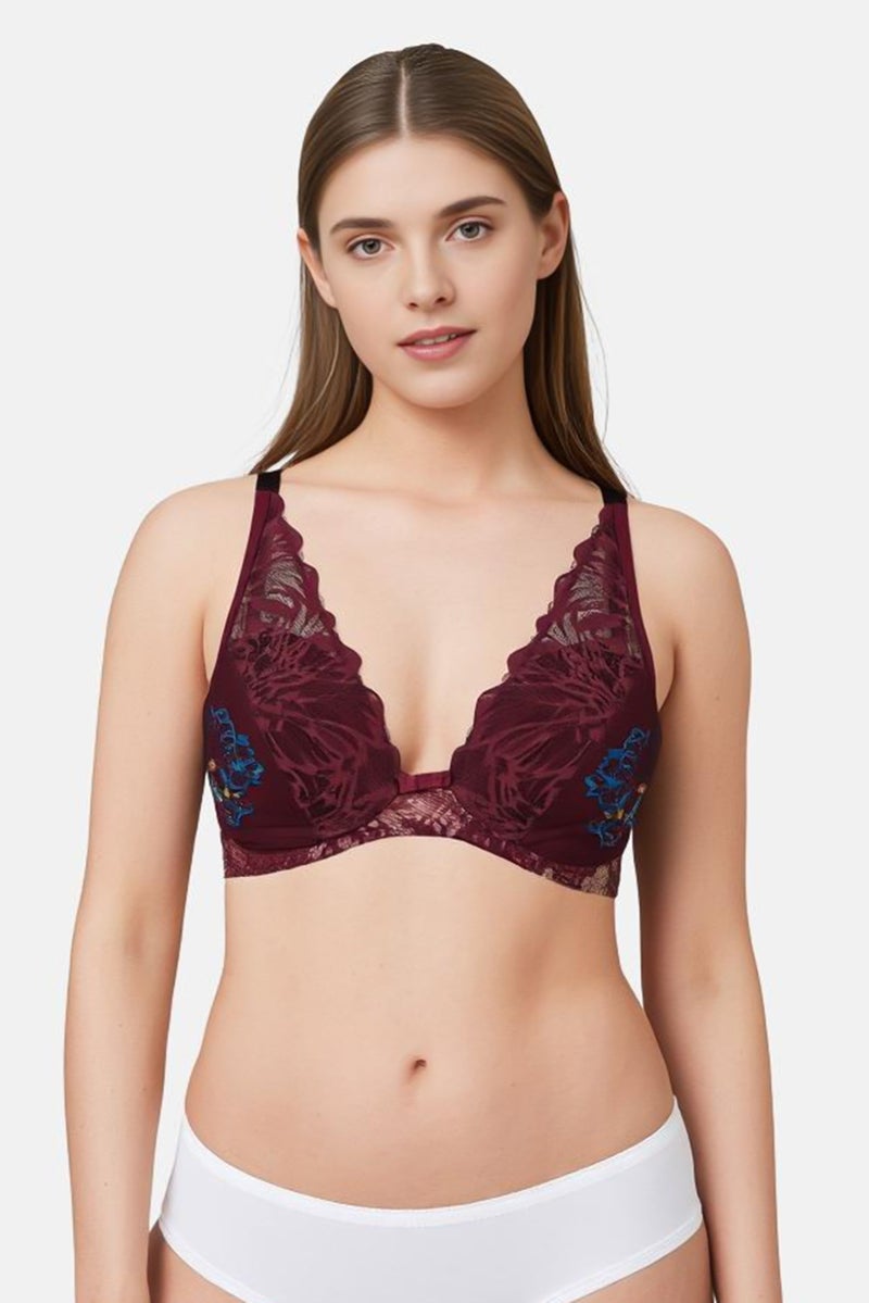 TRIUMPH سوتيان مزخرف مبطن بسلك للنساء، متعدد الألوان - Image 1