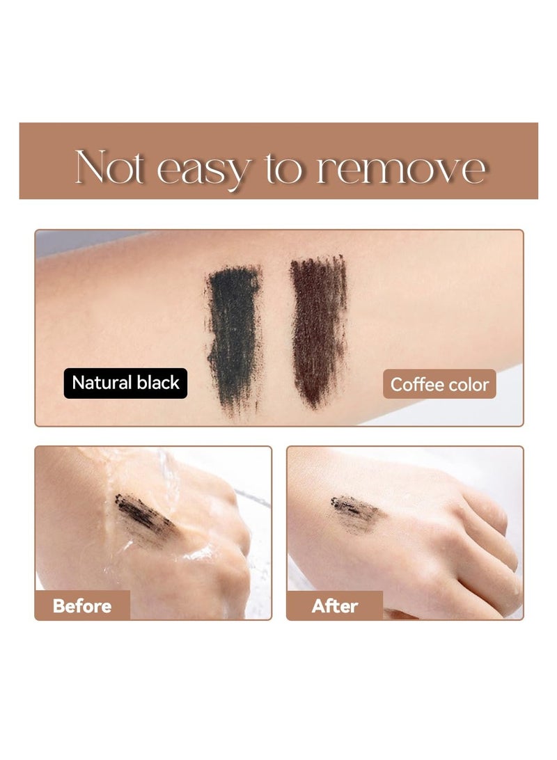 SYOSI 4D Fiber Curl Long Lasting Waterproof Mascara, 4D Silk Fiber Curl Long Lasting Waterproof Mascara, 4d Long Curling Hold Makeup Mascara, Volume and Curl Mascara Beauty for Makeup (Black+Brown) - Image 4