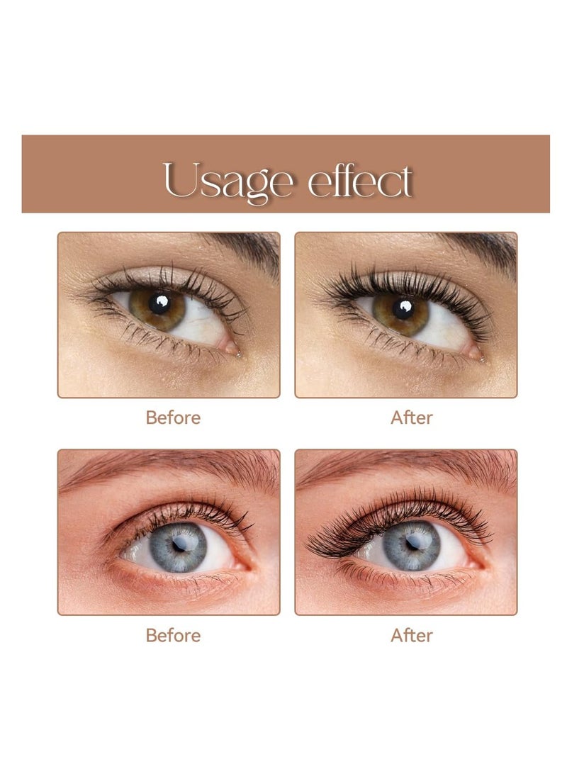 SYOSI 4D Fiber Curl Long Lasting Waterproof Mascara, 4D Silk Fiber Curl Long Lasting Waterproof Mascara, 4d Long Curling Hold Makeup Mascara, Volume and Curl Mascara Beauty for Makeup (Black+Brown) - Image 5