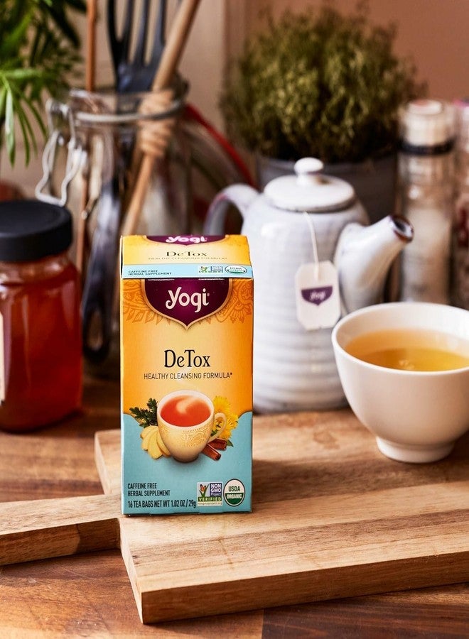 Yogi Tea DeTox and Wellness Variety Pack 4pk - 16 Bags per Pack (4 Pack) - Organic Herbal Cleansing Teas - Includes (2 Boxes Each) of Honey Chai Turmeric Vitality & DeTox - Caffeine-Free Teas - Image 4