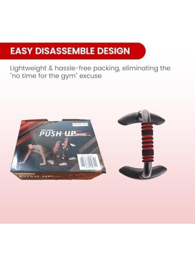 ENDLESS  EL1042 Push Up Stands With Foam Handle| Material : Steel, Plastic | For Upper Body Workouts with Comfortable Foam Grip and Non-Slip Bars and Less Wrist Strain - Image 4