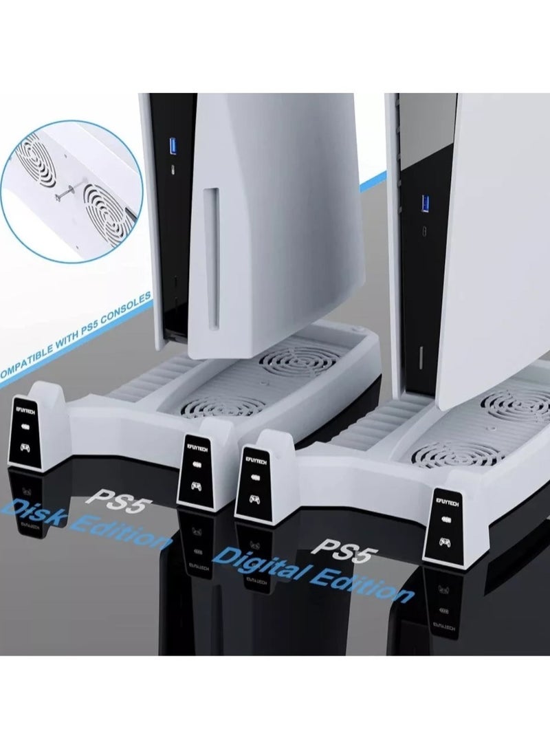 Sony Corporation EFUYTECH PS5 Multi-Function Charging Stand with Cooling Fan with Game Storage - Image 2