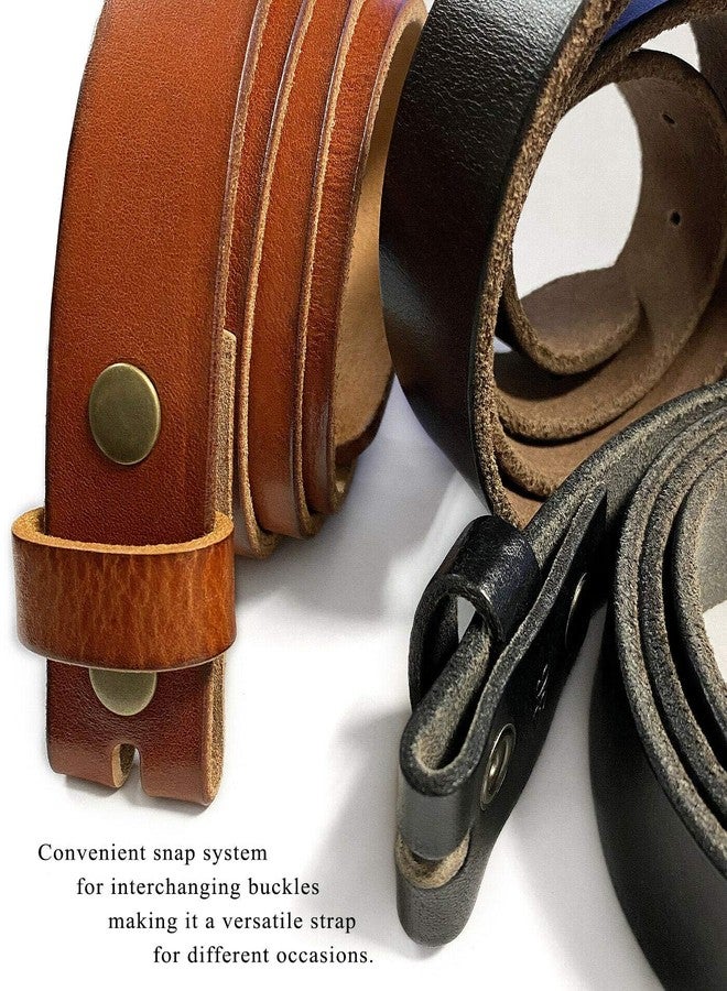 Belts.com BS100 Genuine One Piece Full Grain Leather 1-1/8"(30mm) Wide Belt Strap with Snaps (Brown, 34) - Image 5