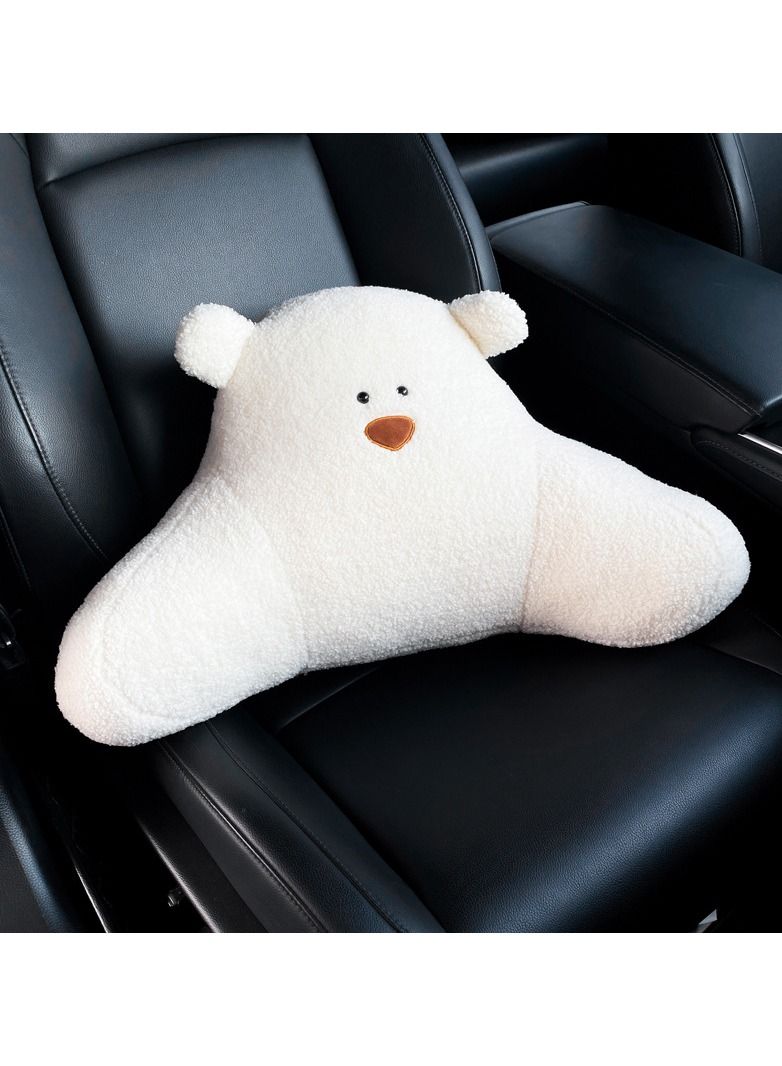 DUNISO Car Headrest Pillow, Car Lumbar Support Pillow,Cute White Dog Car Neck Pillow,Comfortable Soft Car Seat Pillow for Driving,Cartoon Neck Pillow for Car,Car Decor Accessories - Image 4