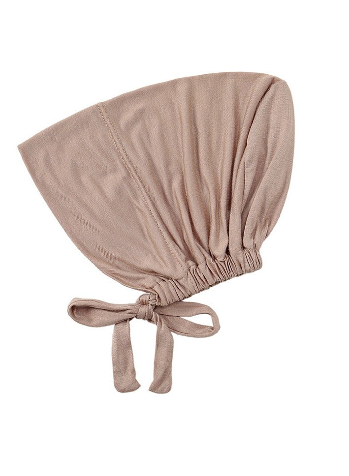 Excefore Women Under Scarf 3PCS Chemo Headwear Hat Hijab Cap Islamic Muslim with Tie-Back Closure - Image 3