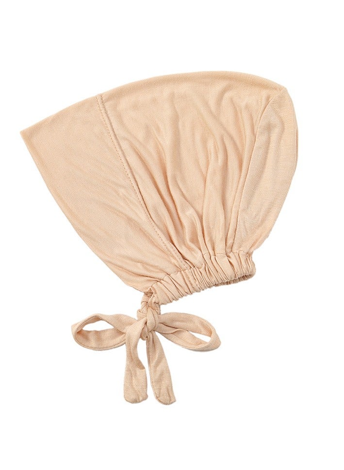 Excefore Women Under Scarf 3PCS Chemo Headwear Hat Hijab Cap Islamic Muslim with Tie-Back Closure - Image 4