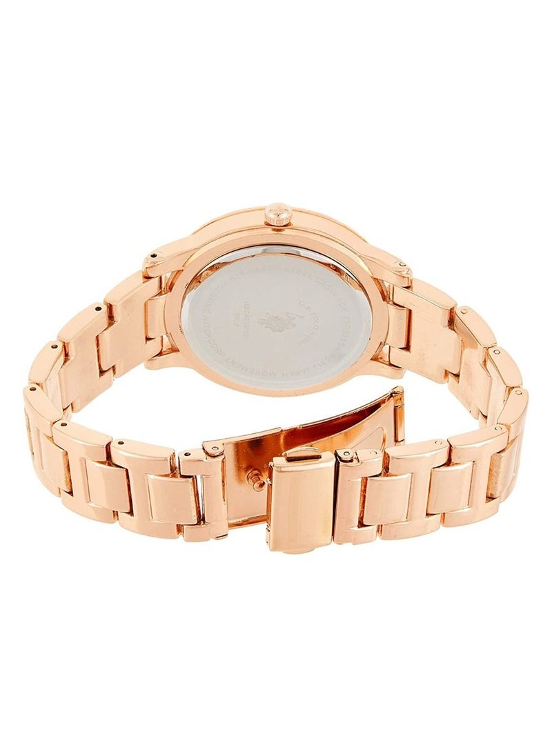 Women's Quartz Watch, Analog Display and Gold-Plated Strap USC40330