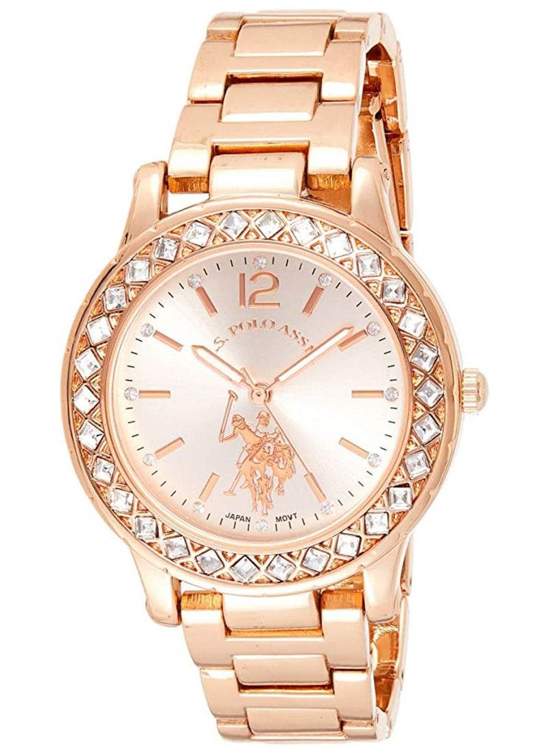Women's Quartz Watch, Analog Display and Gold-Plated Strap USC40330