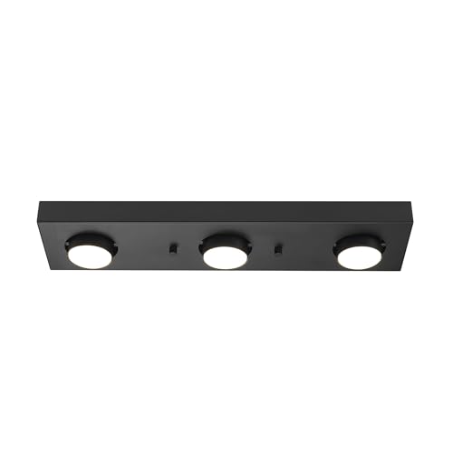 Globe Electric 3-Light Integrated LED Track Lighting, Matte Black, Adjustable Heads, Dimmable, 59941 - Image 5