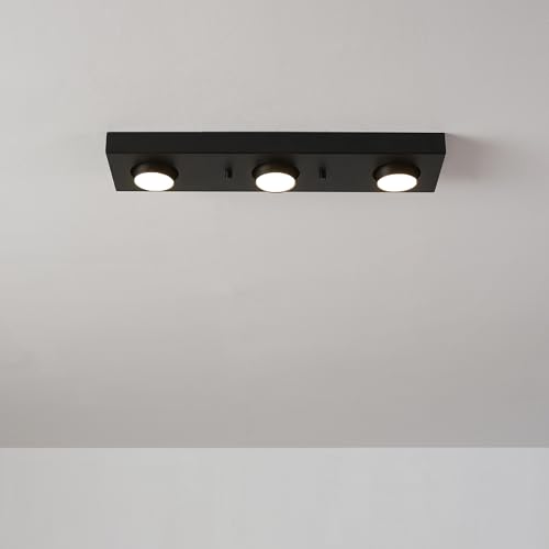 Globe Electric 3-Light Integrated LED Track Lighting, Matte Black, Adjustable Heads, Dimmable, 59941 - Image 3