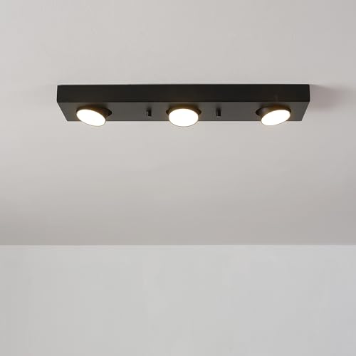 Globe Electric 3-Light Integrated LED Track Lighting, Matte Black, Adjustable Heads, Dimmable, 59941 - Image 4