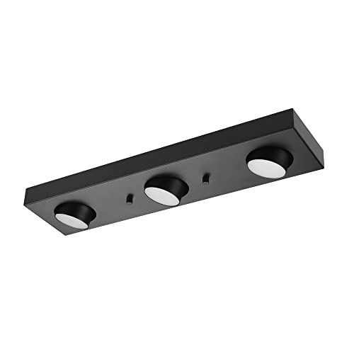 Globe Electric 3-Light Integrated LED Track Lighting, Matte Black, Adjustable Heads, Dimmable, 59941 - Image 1