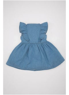 DeFacto Babygirl Denim Regular Fit Crew Neck Sleeveless Dress  - Image 4