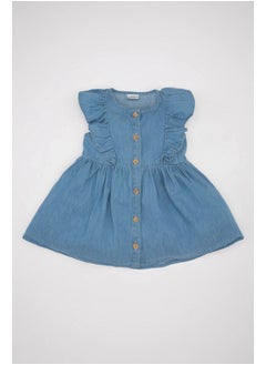 DeFacto Babygirl Denim Regular Fit Crew Neck Sleeveless Dress  - Image 1