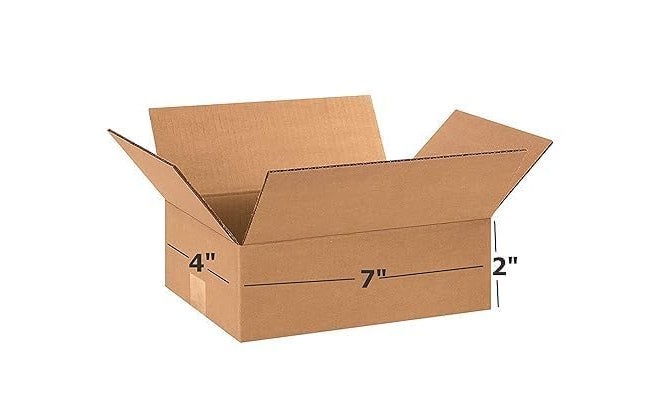 SecureShip 3 Ply Brown Corrugated Packing box Size: 7x4x2 Length 7 inch Width 4 inch Height 2 inch Shipping box Courier Box (Pack of 50) - Image 1