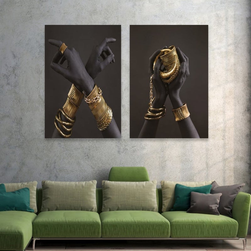 Marktna Modern double canvas painting - Image 1