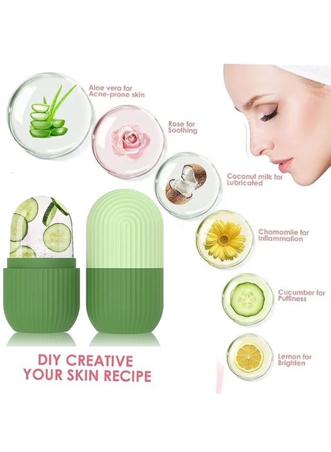 Generic Ice Roller for Face,Beauty Facial Massage, Glow Cube for Face,Skin Care Tools for Eye Wrinkles, Acne Puffiness Relief Green  - Image 2