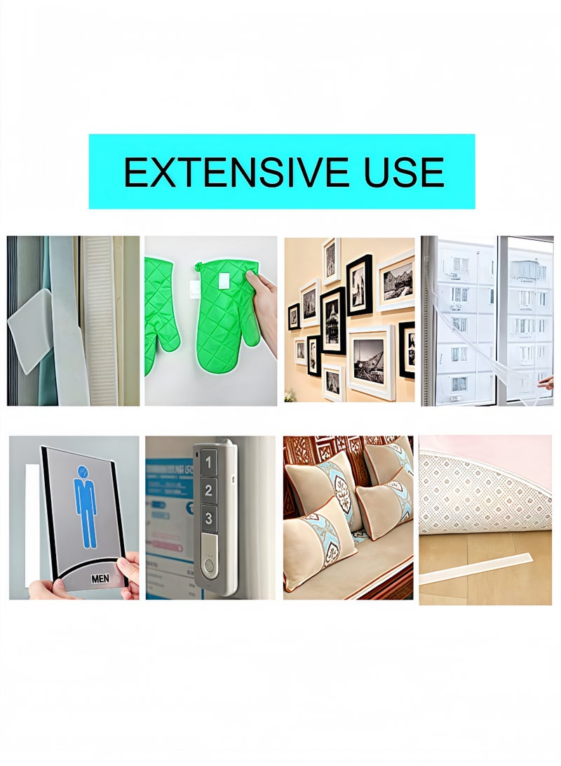 fantasize Hook and Loop Strip Tape 8M Self Adhesive Sticky Back Fastening Tape 20mm Wide (8M White) - Image 2