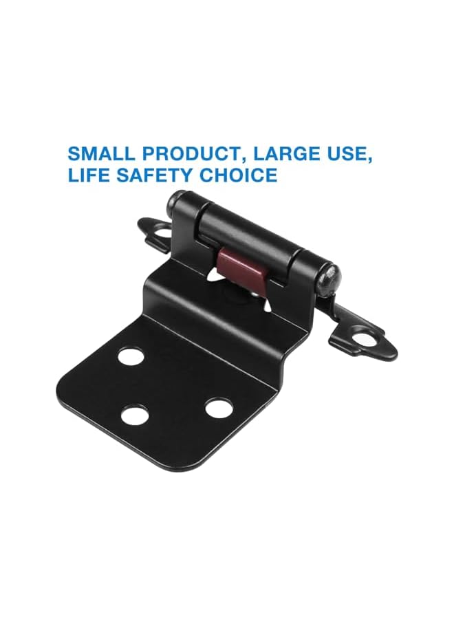 S-TOP 8 Pack Cabinet Hinges Black 3/8" Inset Cabinet Door Hinges for Cabinet Doors Flush Face Mount Cupboard Self-closing Matte Black Kitchen Cabinet Hinges Overlay Pantry Closets RV Hinge Hardware - Image 4