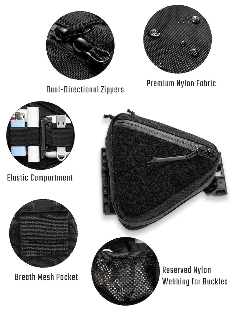 TACTICAL_GEEK Storage A8 Mini EDC Pouch, Multi-Purpose Organization Storage, Small Gear Organizer with Strap, Utility Zipper Pouch for Daily Carry ï¼ˆBlackï¼‰ - Image 3