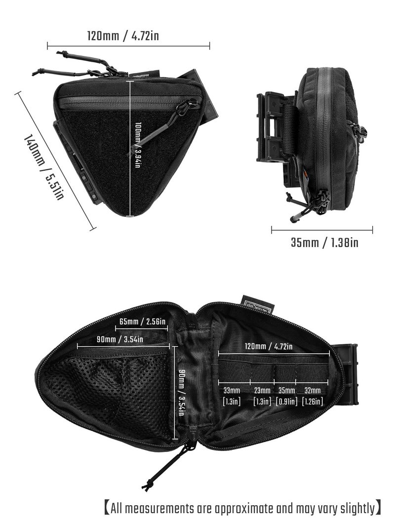 TACTICAL_GEEK Storage A8 Mini EDC Pouch, Multi-Purpose Organization Storage, Small Gear Organizer with Strap, Utility Zipper Pouch for Daily Carry ï¼ˆBlackï¼‰ - Image 2