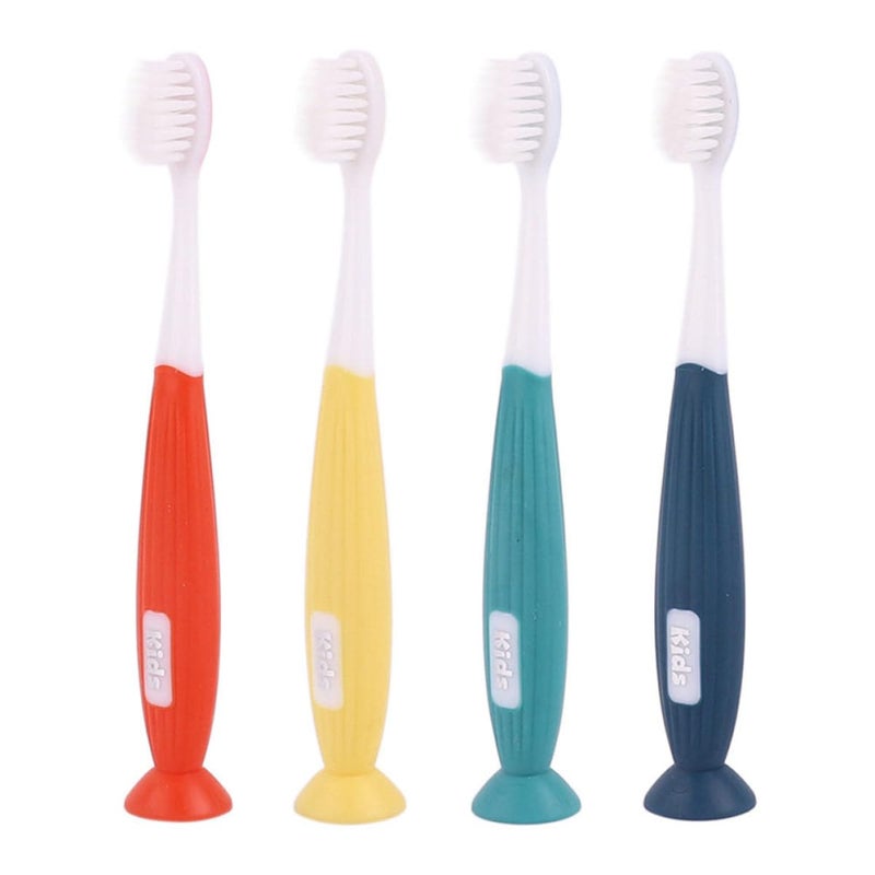 Soft Bristles Toothbrush 4 Pack For Kids Ages 3 12 Gentle Teeth Cleaning And Gum Care Travel Friendly - Image 2
