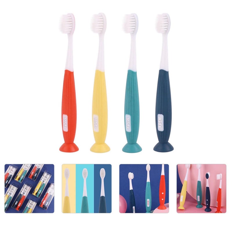 Soft Bristles Toothbrush 4 Pack For Kids Ages 3 12 Gentle Teeth Cleaning And Gum Care Travel Friendly - Image 5